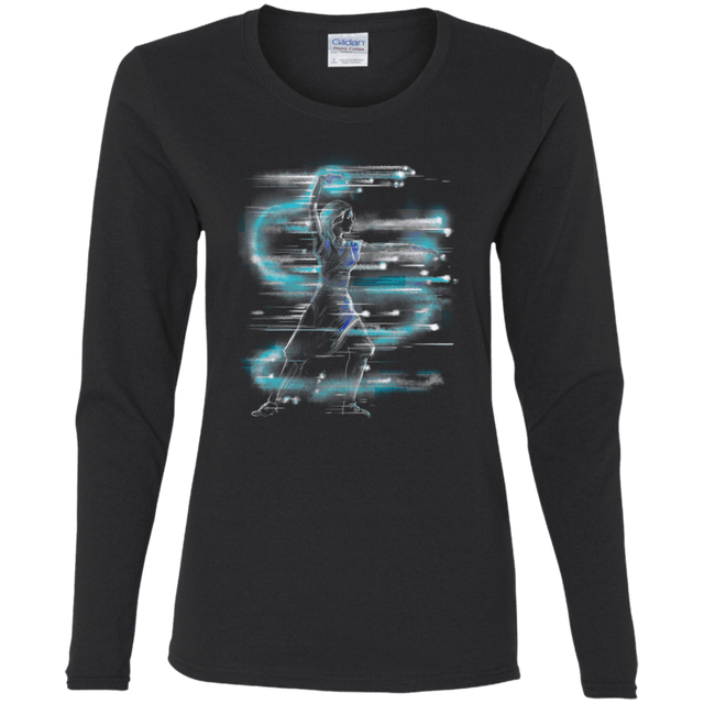 T-Shirts Black / S Water Dance Women's Long Sleeve T-Shirt