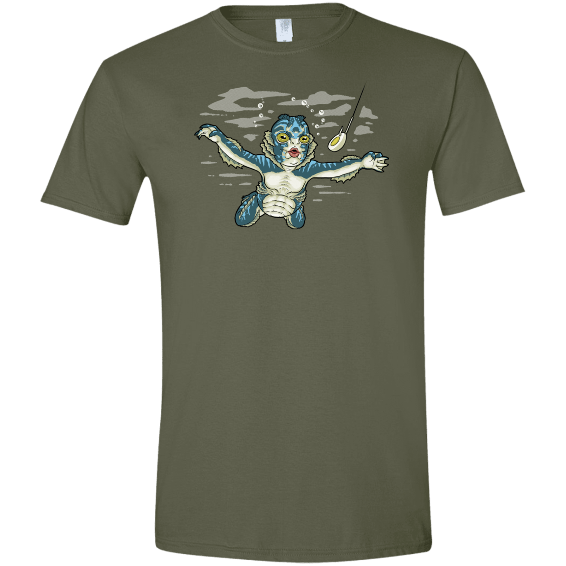 T-Shirts Military Green / S Watermind Men's Semi-Fitted Softstyle