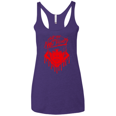 T-Shirts Purple Rush / X-Small We Are Not Things Women's Triblend Racerback Tank