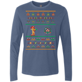 T-Shirts Indigo / Small We Wish You A Metroid Christmas Men's Premium Long Sleeve
