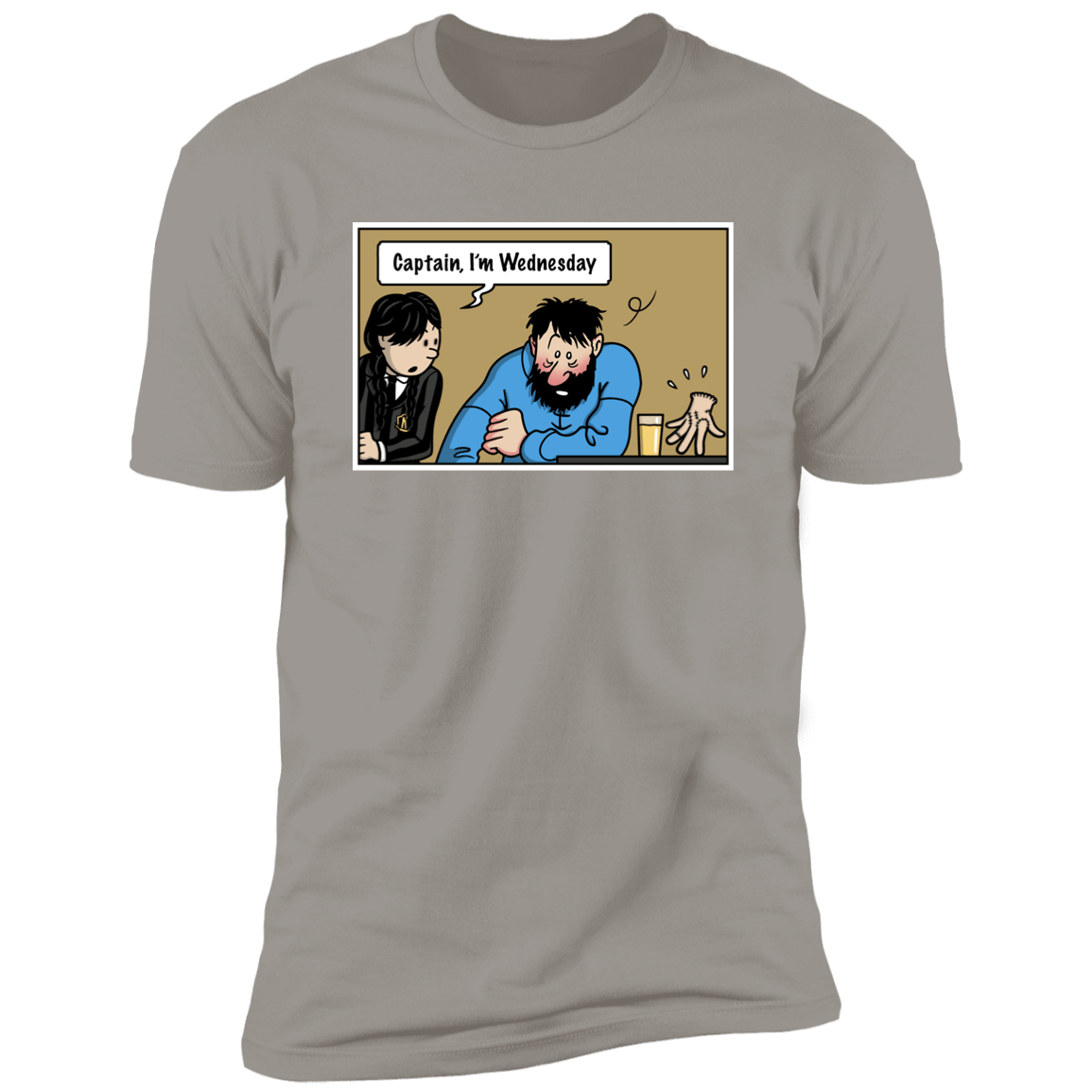 T-Shirts Light Grey / S Wednesday Meme Men's Premium T-Shirt