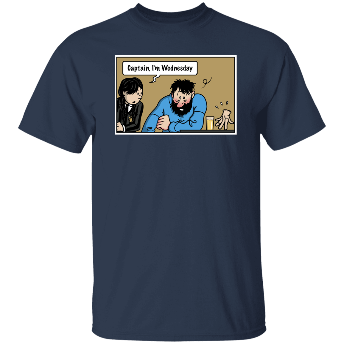 T-Shirts Navy / S Wednesday Meme T-Shirt