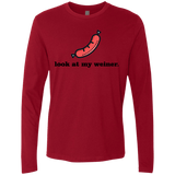 T-Shirts Cardinal / Small Weiner Men's Premium Long Sleeve
