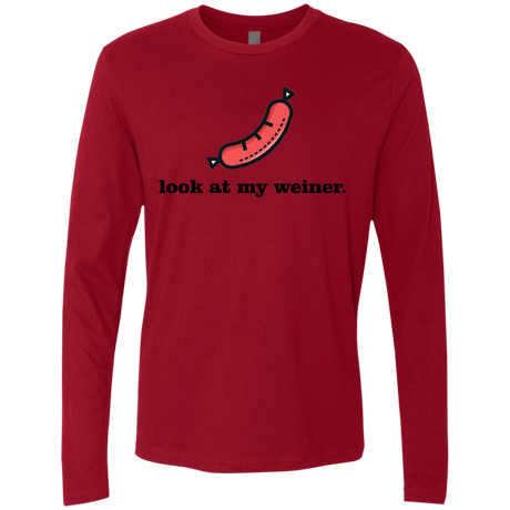 T-Shirts Cardinal / Small Weiner Men's Premium Long Sleeve