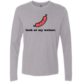 T-Shirts Heather Grey / Small Weiner Men's Premium Long Sleeve