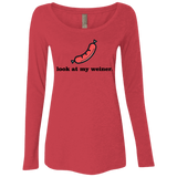 T-Shirts Vintage Red / Small Weiner Women's Triblend Long Sleeve Shirt