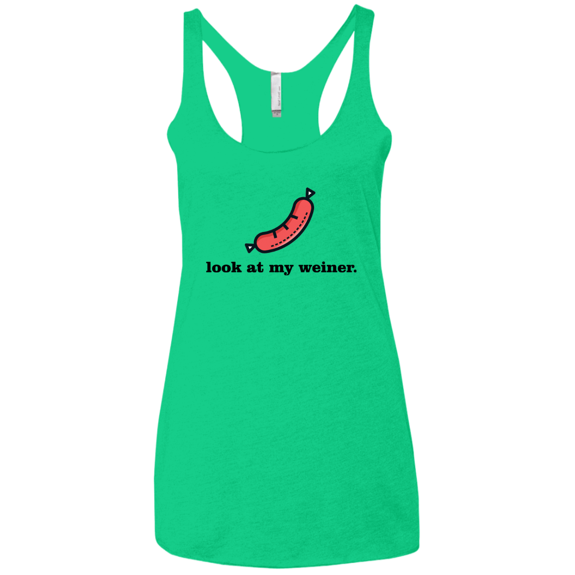 T-Shirts Envy / X-Small Weiner Women's Triblend Racerback Tank