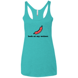 T-Shirts Tahiti Blue / X-Small Weiner Women's Triblend Racerback Tank