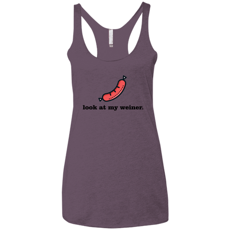 T-Shirts Vintage Purple / X-Small Weiner Women's Triblend Racerback Tank