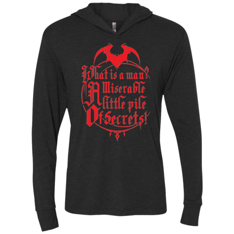 T-Shirts Vintage Black / X-Small What Is A Man Triblend Long Sleeve Hoodie Tee