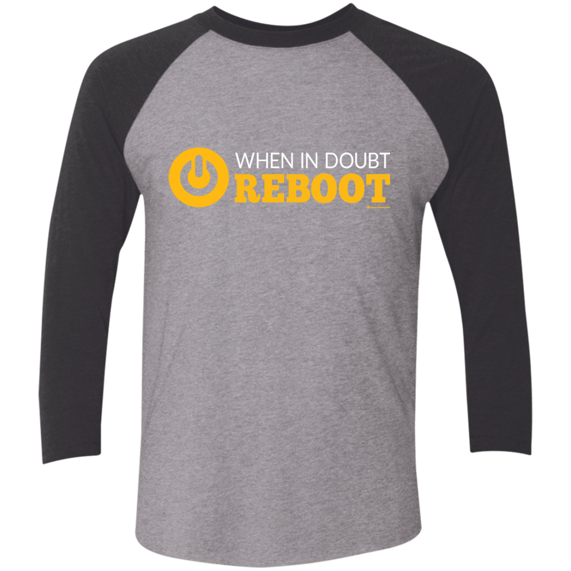 T-Shirts Premium Heather/Vintage Black / X-Small When In Doubt Reboot Men's Triblend 3/4 Sleeve