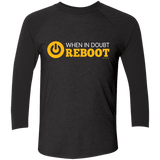 T-Shirts Vintage Black/Vintage Black / X-Small When In Doubt Reboot Men's Triblend 3/4 Sleeve