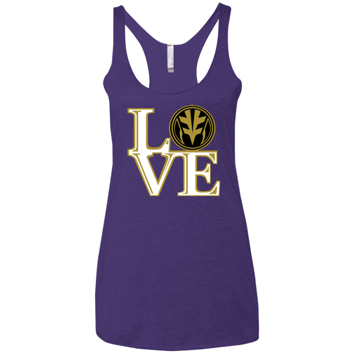 T-Shirts Purple / X-Small White Ranger LOVE Women's Triblend Racerback Tank