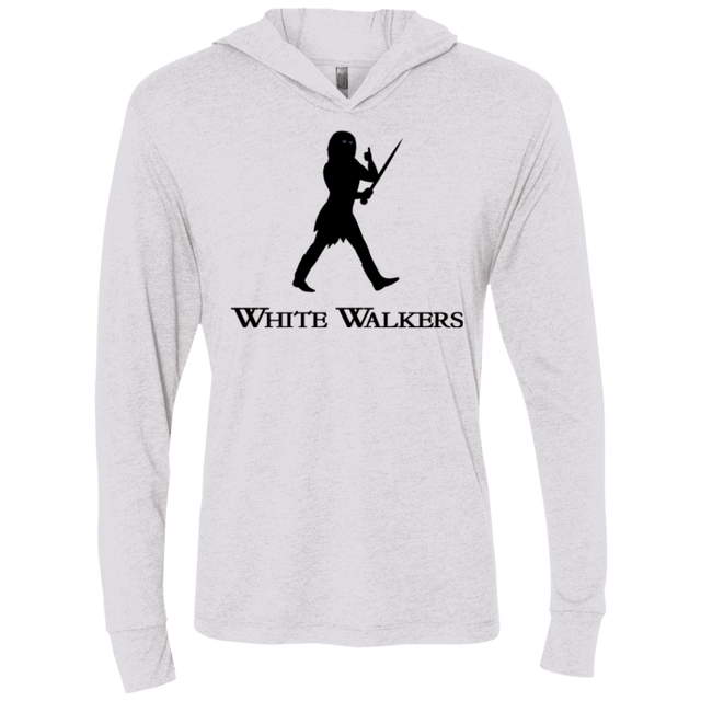 T-Shirts Heather White / X-Small White walkers Triblend Long Sleeve Hoodie Tee