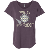 T-Shirts Vintage Purple / X-Small Who's Your Daddy Triblend Dolman Sleeve