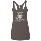 T-Shirts Macchiato / X-Small Who's Your Daddy Women's Triblend Racerback Tank