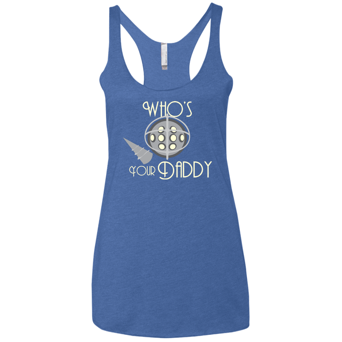 T-Shirts Vintage Royal / X-Small Who's Your Daddy Women's Triblend Racerback Tank