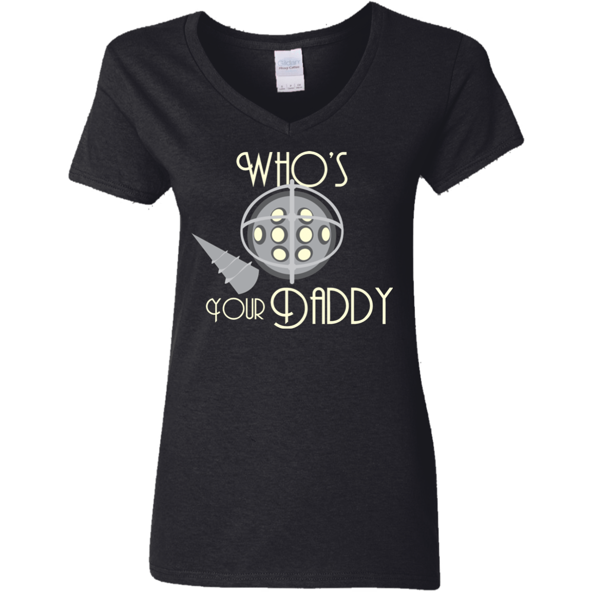 T-Shirts Black / S Who's Your Daddy Women's V-Neck T-Shirt