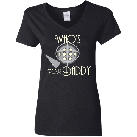 T-Shirts Black / S Who's Your Daddy Women's V-Neck T-Shirt