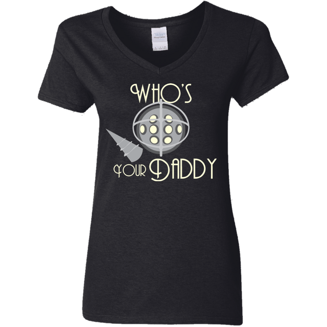 T-Shirts Black / S Who's Your Daddy Women's V-Neck T-Shirt