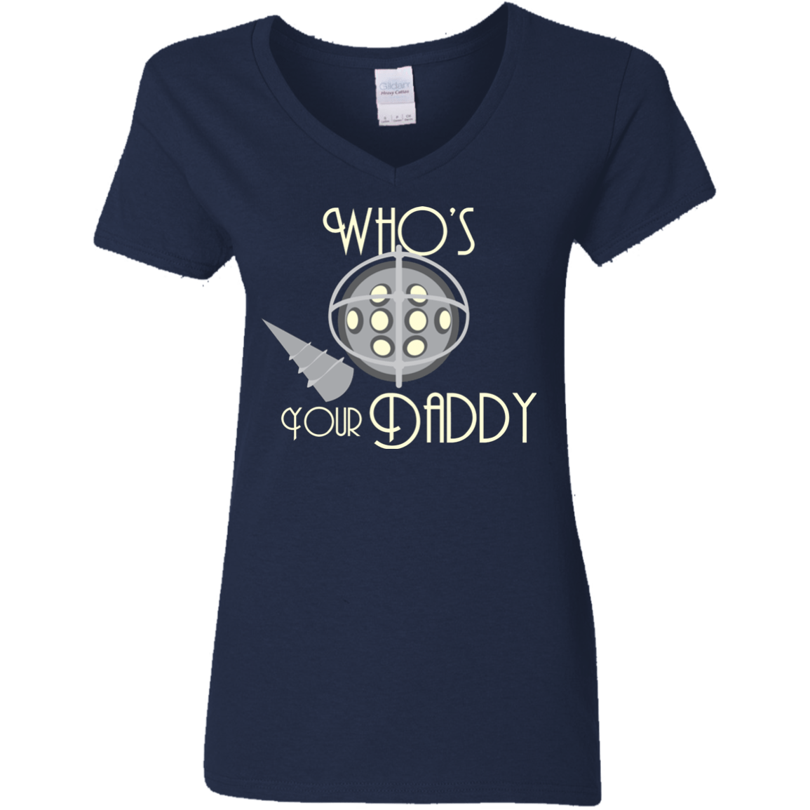T-Shirts Navy / S Who's Your Daddy Women's V-Neck T-Shirt