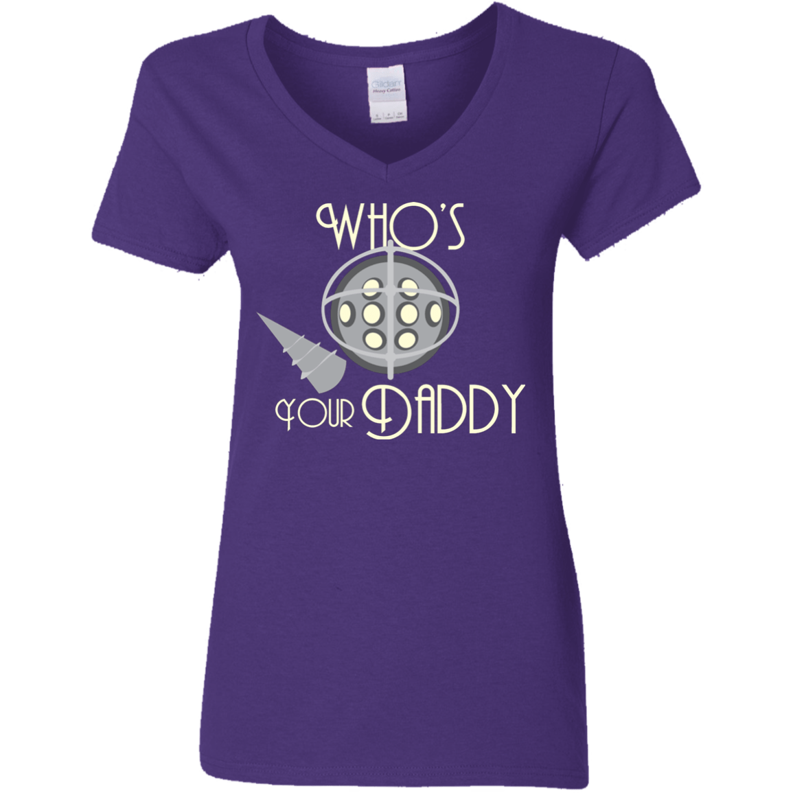 T-Shirts Purple / S Who's Your Daddy Women's V-Neck T-Shirt