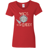T-Shirts Red / S Who's Your Daddy Women's V-Neck T-Shirt