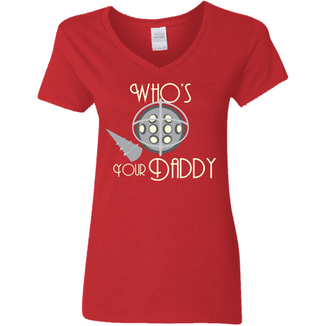 T-Shirts Red / S Who's Your Daddy Women's V-Neck T-Shirt