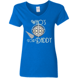 T-Shirts Royal / S Who's Your Daddy Women's V-Neck T-Shirt