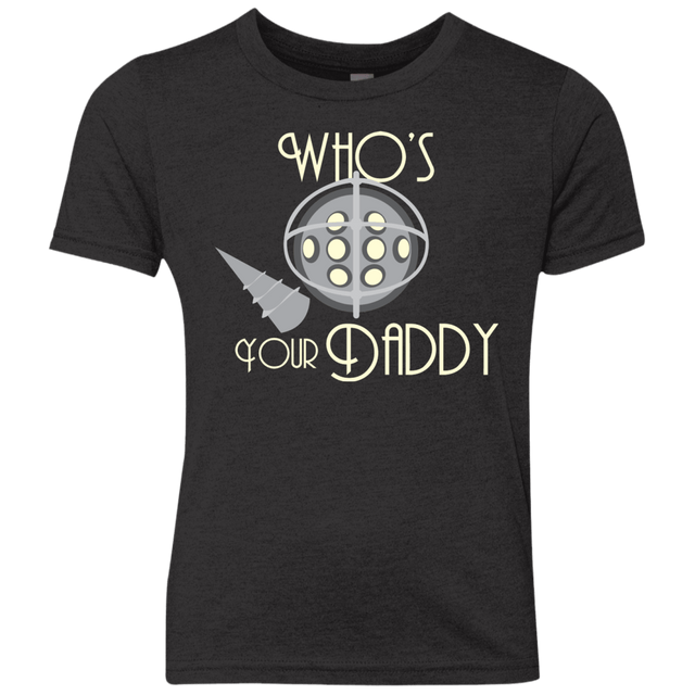 T-Shirts Vintage Black / YXS Who's Your Daddy Youth Triblend T-Shirt