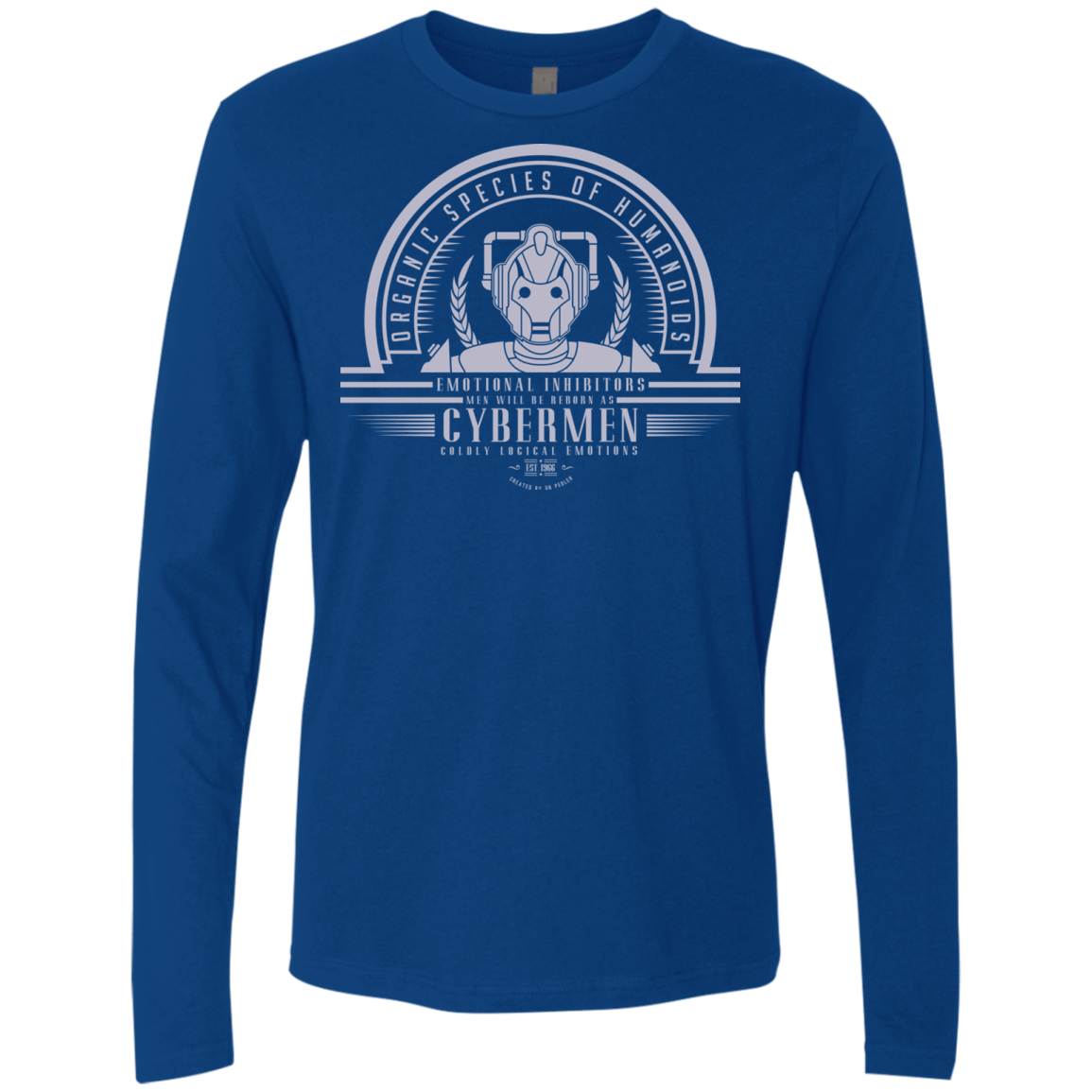 T-Shirts Royal / Small Who Villains Cybermen Men's Premium Long Sleeve