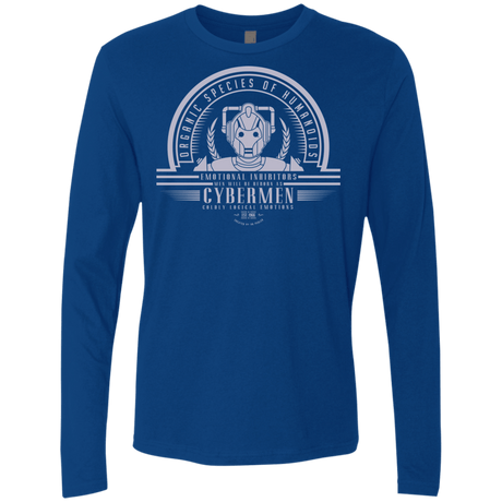 T-Shirts Royal / Small Who Villains Cybermen Men's Premium Long Sleeve