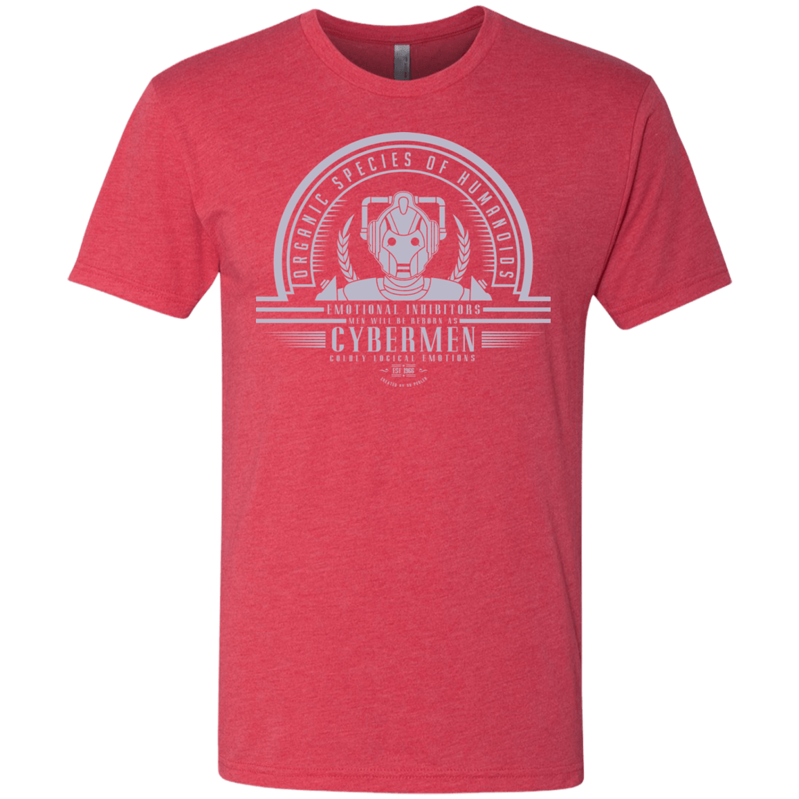 T-Shirts Vintage Red / Small Who Villains Cybermen Men's Triblend T-Shirt