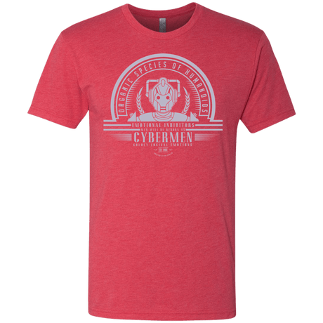 T-Shirts Vintage Red / Small Who Villains Cybermen Men's Triblend T-Shirt