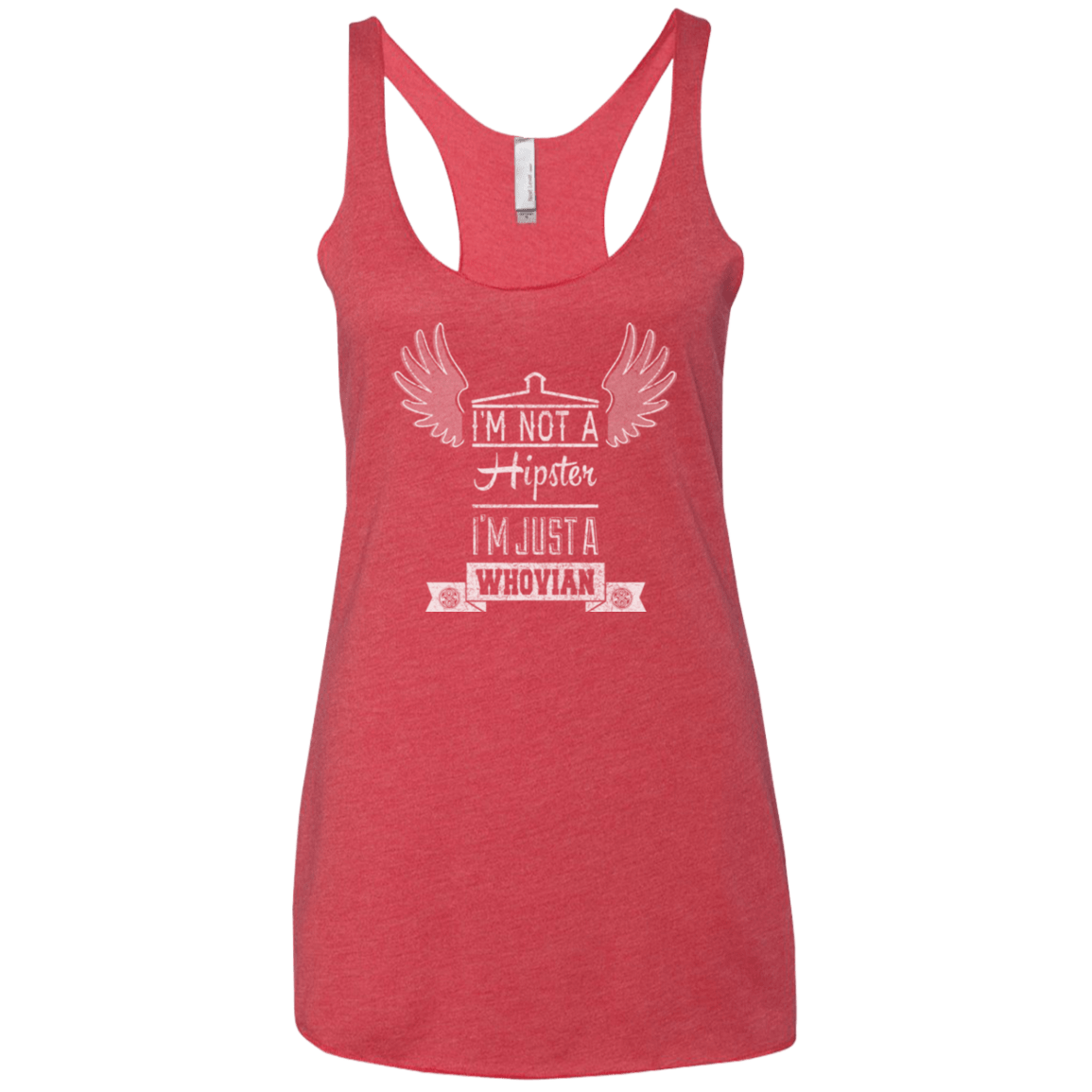 T-Shirts Vintage Red / X-Small Whovian Hipster Women's Triblend Racerback Tank