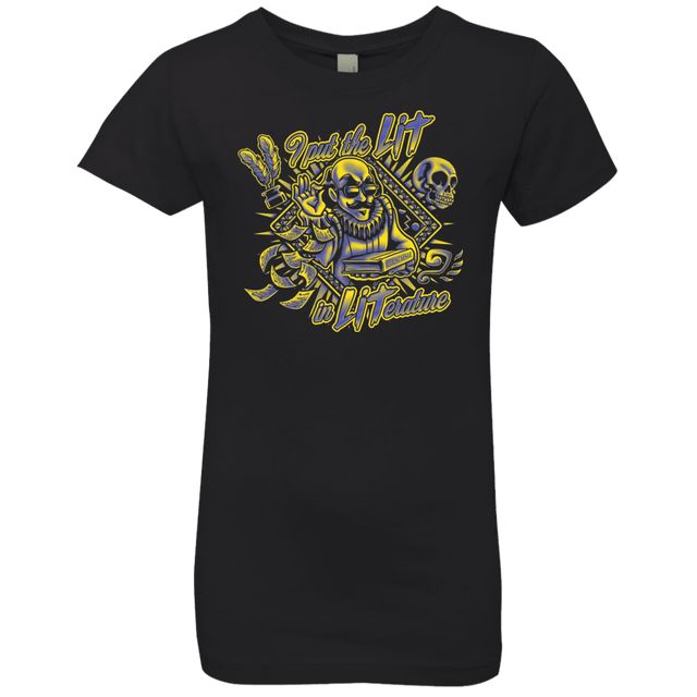 T-Shirts Black / YXS William Shakespeare Lit in Literature Girls Premium T-Shirt