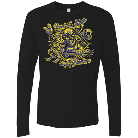T-Shirts Black / S William Shakespeare Lit in Literature Men's Premium Long Sleeve