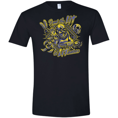 T-Shirts Black / X-Small William Shakespeare Lit in Literature Men's Semi-Fitted Softstyle