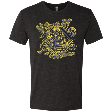 T-Shirts Vintage Black / S William Shakespeare Lit in Literature Men's Triblend T-Shirt
