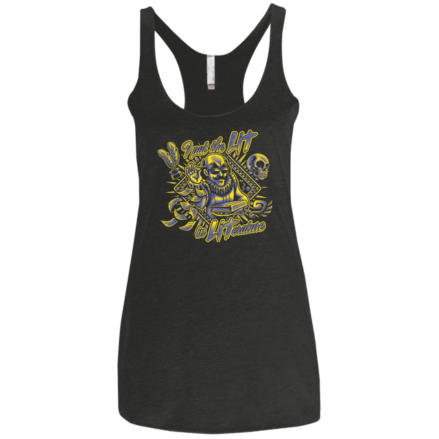 T-Shirts Vintage Black / X-Small William Shakespeare Lit in Literature Women's Triblend Racerback Tank
