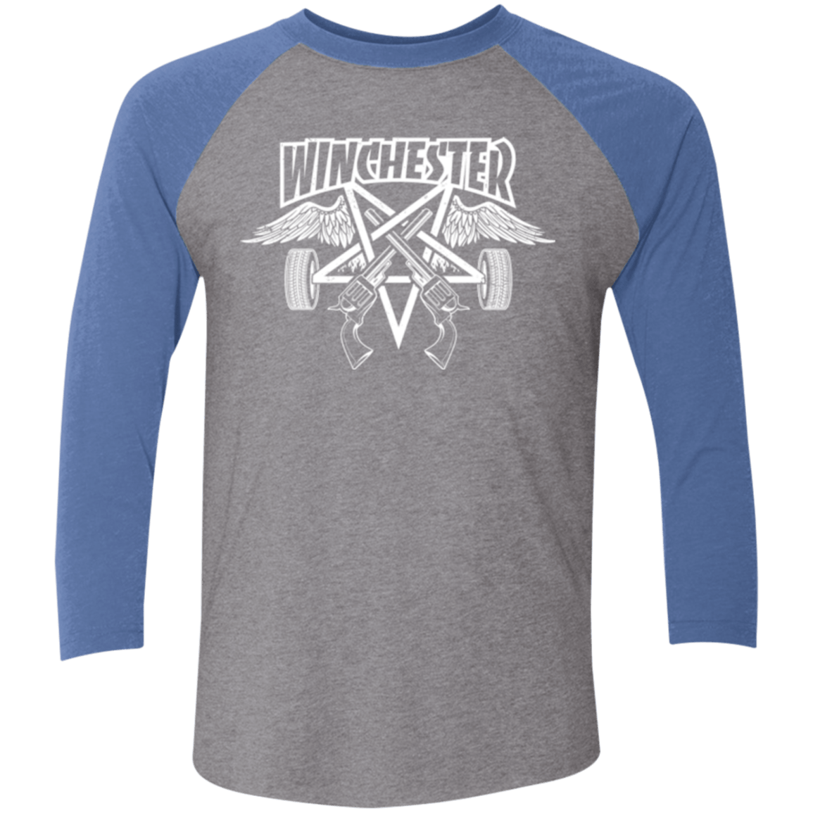 T-Shirts Premium Heather/ Vintage Royal / X-Small WINCHESTER Men's Triblend 3/4 Sleeve