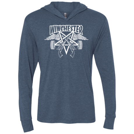 T-Shirts Indigo / X-Small WINCHESTER Triblend Long Sleeve Hoodie Tee