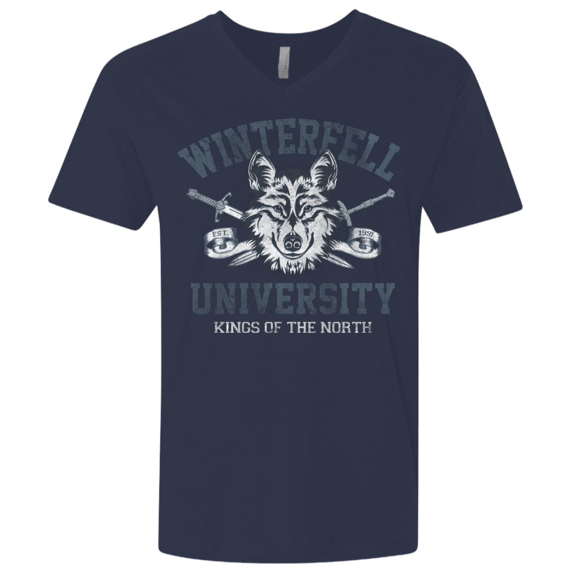 T-Shirts Midnight Navy / X-Small Winterfell U Men's Premium V-Neck