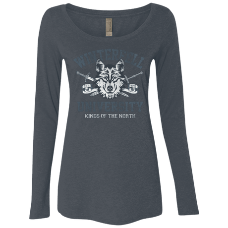 T-Shirts Vintage Navy / Small Winterfell U Women's Triblend Long Sleeve Shirt