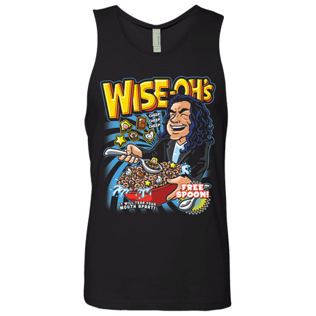 T-Shirts Black / S Wise-Oh's Men's Premium Tank Top