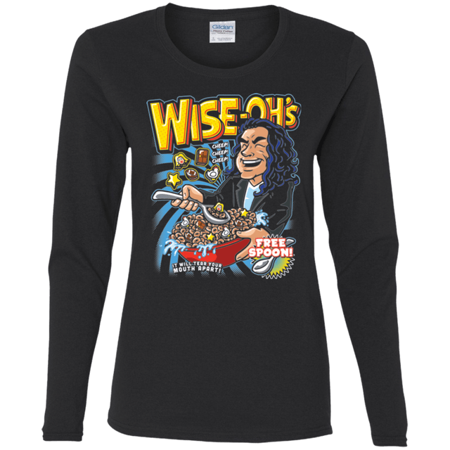 T-Shirts Black / S Wise-Oh's Women's Long Sleeve T-Shirt