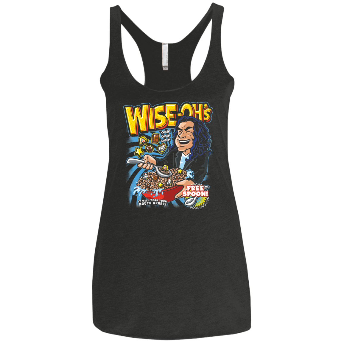 T-Shirts Vintage Black / X-Small Wise-Oh's Women's Triblend Racerback Tank