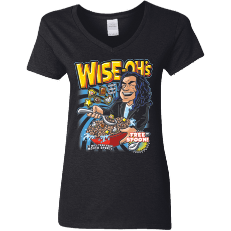 T-Shirts Black / S Wise-Oh's Women's V-Neck T-Shirt