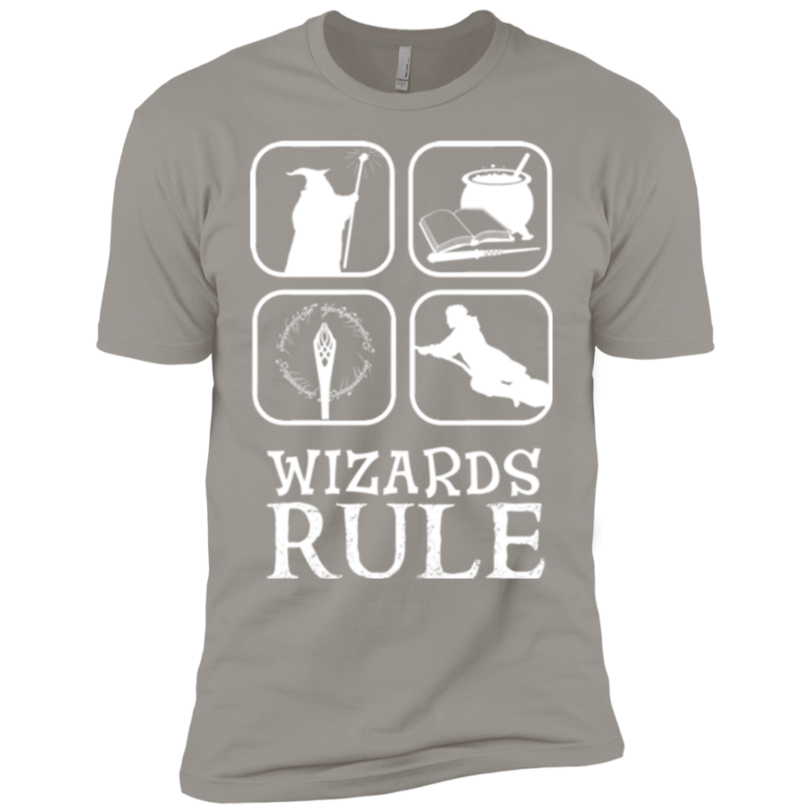T-Shirts Light Grey / YXS Wizards Rule Boys Premium T-Shirt