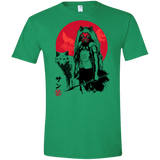 T-Shirts Heather Irish Green / S Wolf Girl sumi-e Men's Semi-Fitted Softstyle